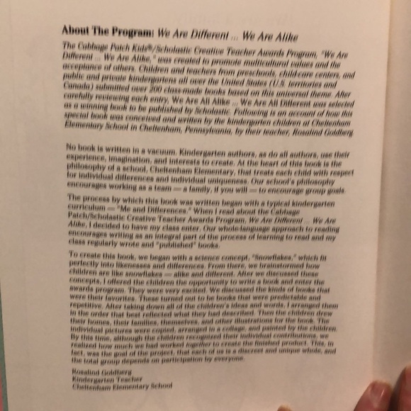 WE ARE ALL ALIKE…WE ARE ALL DIFFERENT-CHILDREN’S BOOK BY KINDERGARTENERS - #245 - Picture 9 of 9